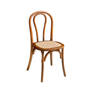 Chaise vintage bois et rotin (lot de 2) BASTILLE