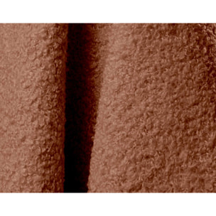 Yulin - Canapé d'angle droit 4 places convertible avec coffre en tissu bouclette - Rouille