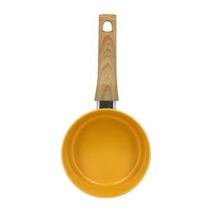 Casserole 16cm avec revêtement céramique jaune - tous feux COLORAMA