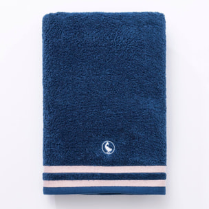 Set de 3 toallas de ducha en color azul marino 70x140cm 100% algodón 500gsm el ganso