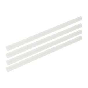 Lot de 8 pailles transparentes et réemployables en plastique 20 cm Fackelmann Bar Concept
