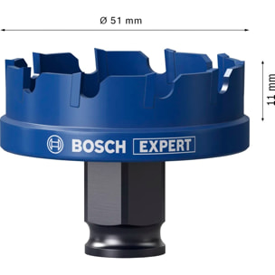 Scie trépan expert carbure précis métal D.51mm - BOSCH - 2608901961