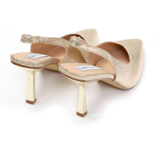 Dècolletè slingback in simil pelle