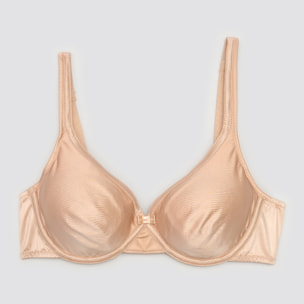 Sujetador de sujeción perfecta. Con aros, hecho en una microfibra satinada