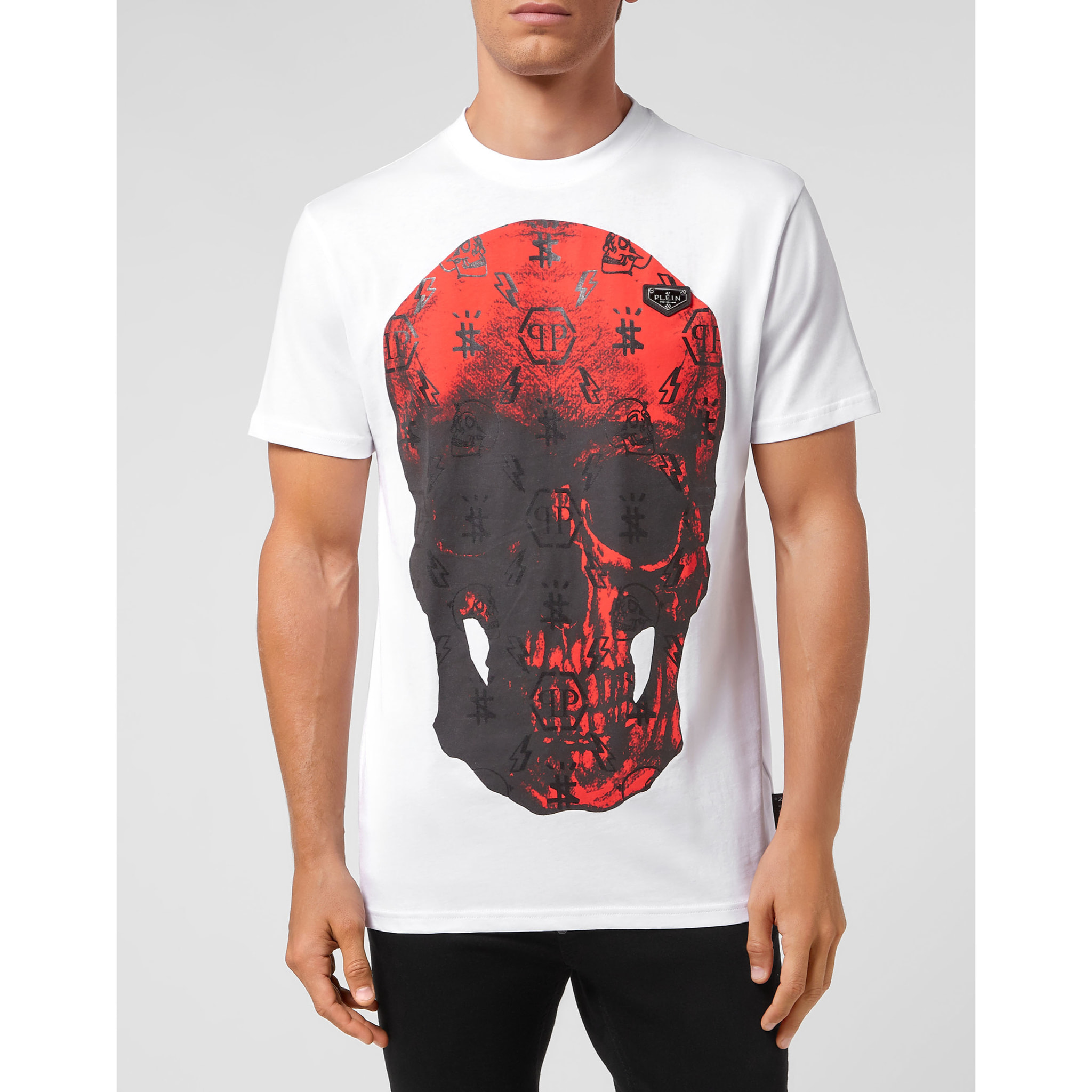 PHILIPP PLEIN T-Shirt Round Neck SKULL