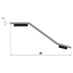 Seuil adhésif inox rattrapage niveau 10/15 3M BRICOLAGE - 0.93 m - 64.58.02