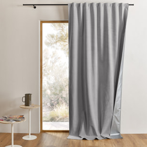 Rideau thermique accroche 3 en 1 occultant et réflecteur de chaleur - Gris Perle