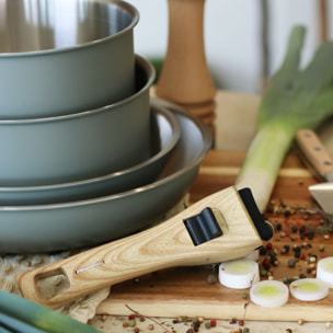 Batterie de cuisine 5 pièces en acier inoxydable - tous feux EASYNOX