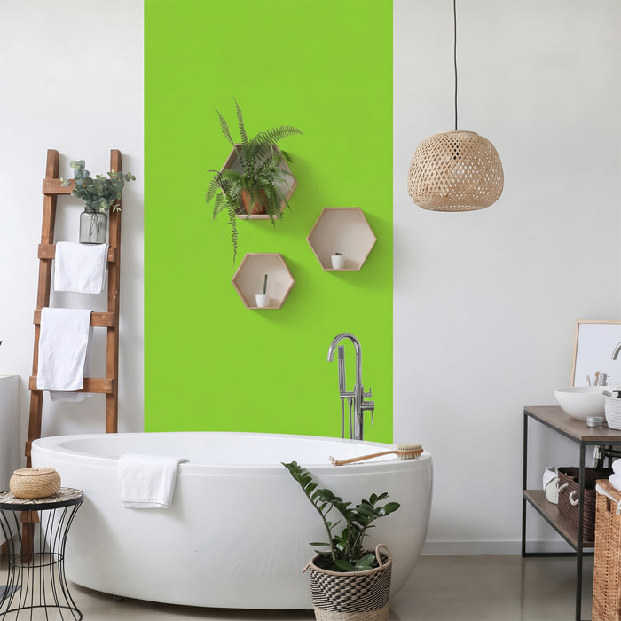 Rouleau adhésif décoratif Vinyle au Mètre - Vert pomme - Sticker Lavable Imperméable Mur Cuisine Meubles