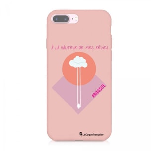 Coque iPhone 7 Plus/ 8 Plus Silicone Liquide Douce rose pâle A La Hauteur De Mes Rêves La Coque Francaise.