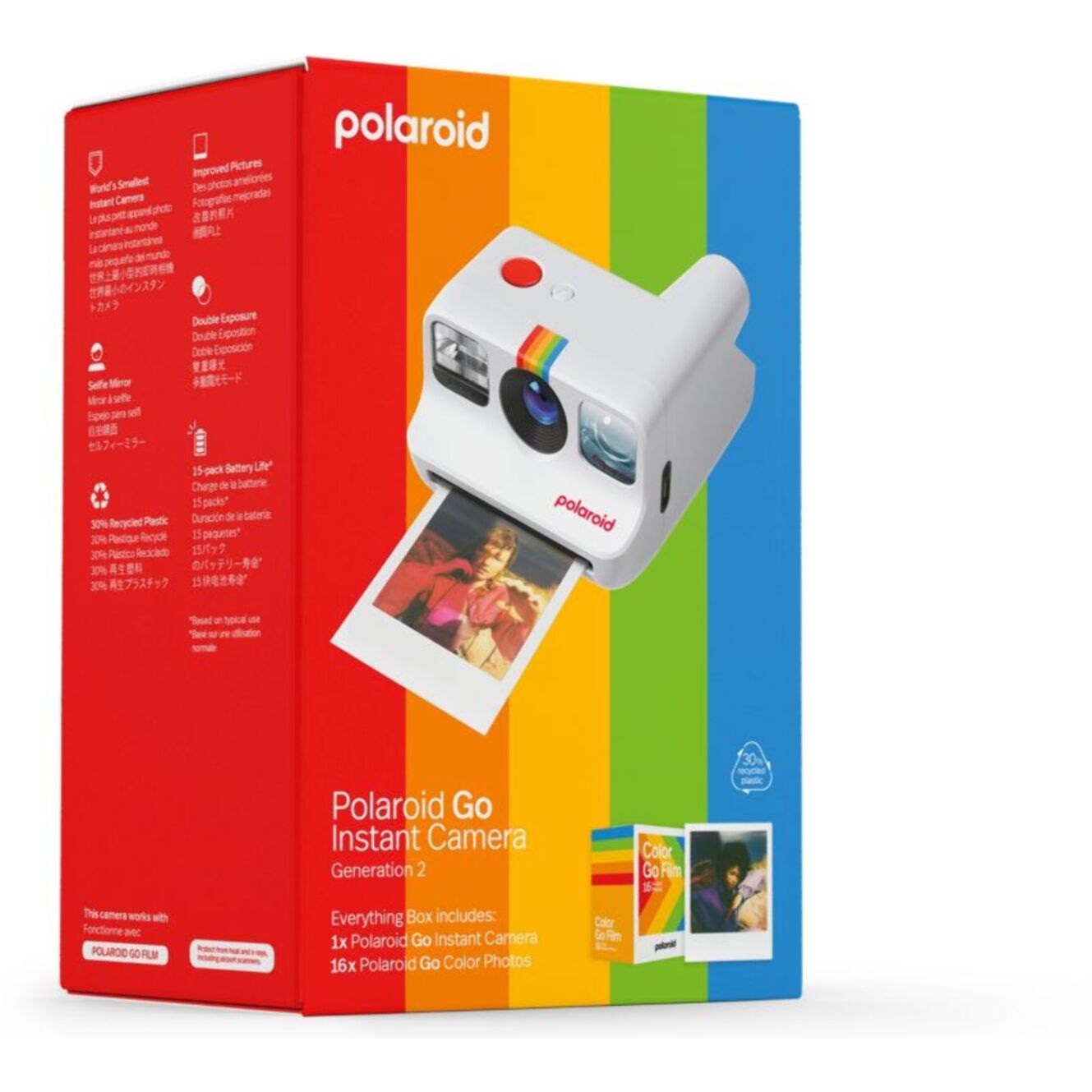 Appareil photo Instantané POLAROID Go Gen2 Blanc + Pack de 16 films couleur