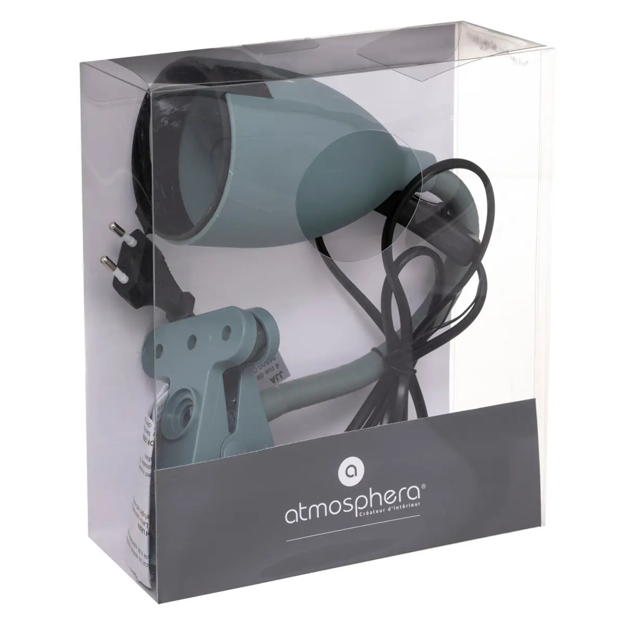 Lampe pince "Sily" vert jade H43cm