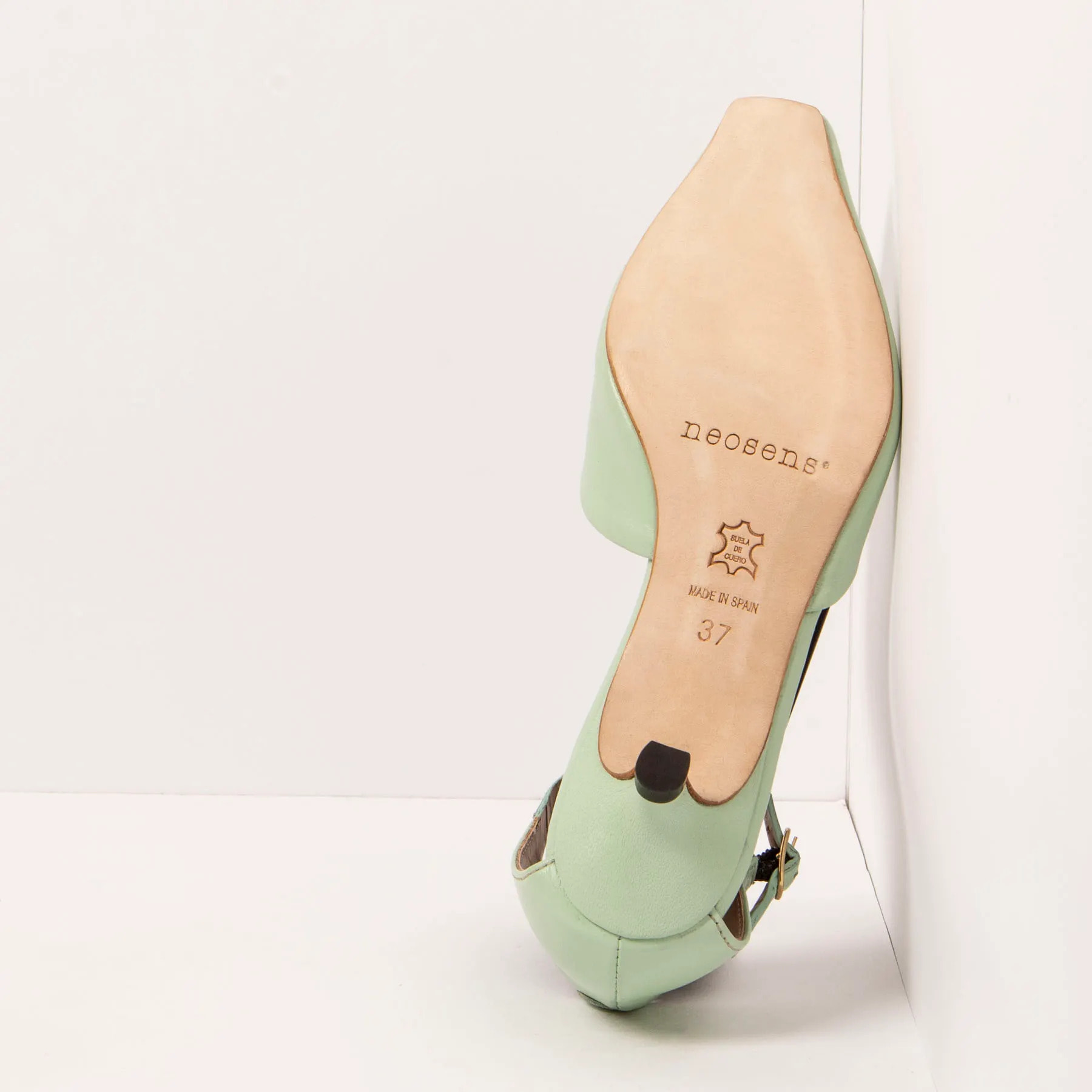 Sandalias con tacón S3025 NAPPA PASTEL GREEN/ ALEDO color Pastel green