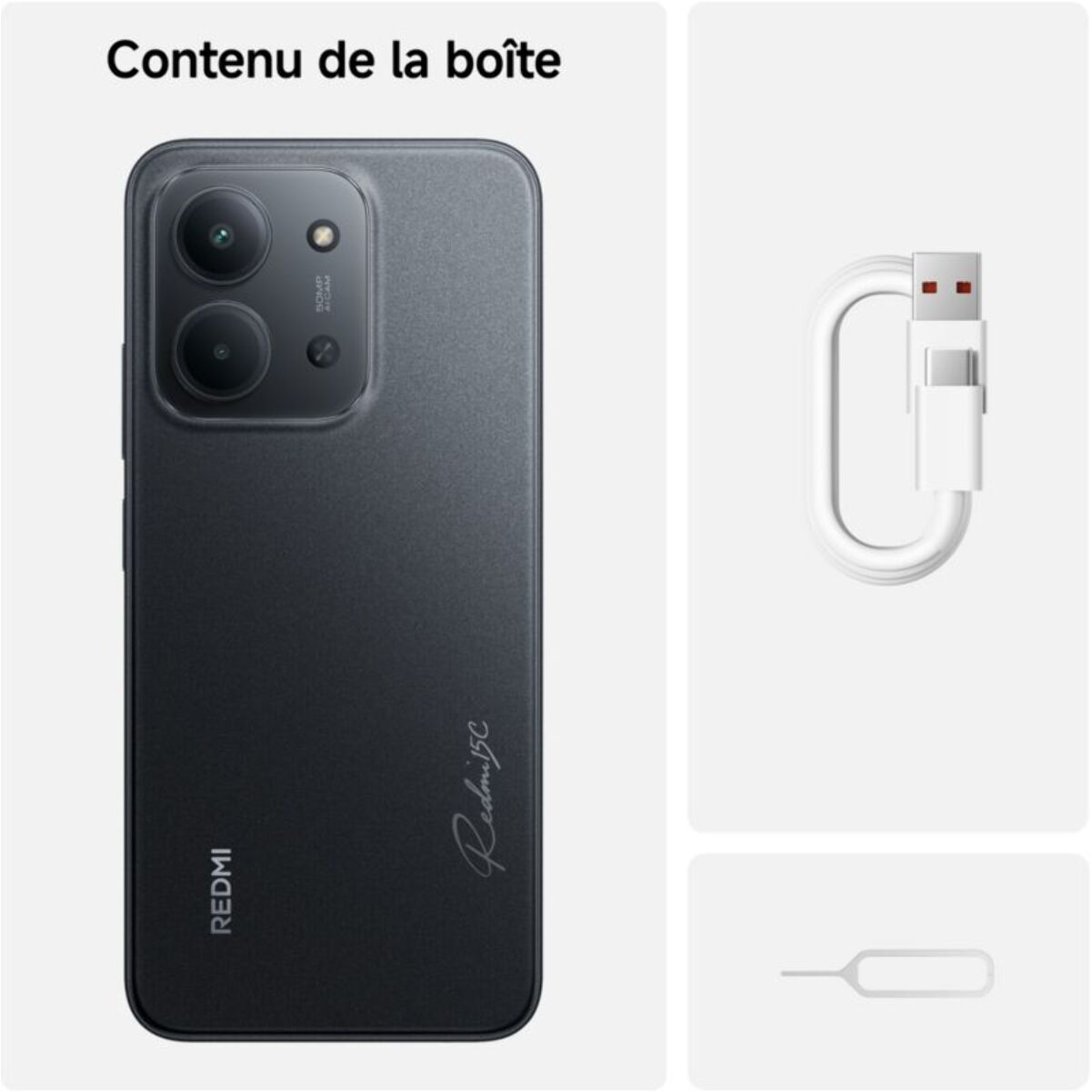 Smartphone XIAOMI Redmi 15C Noir 256Go 4G
