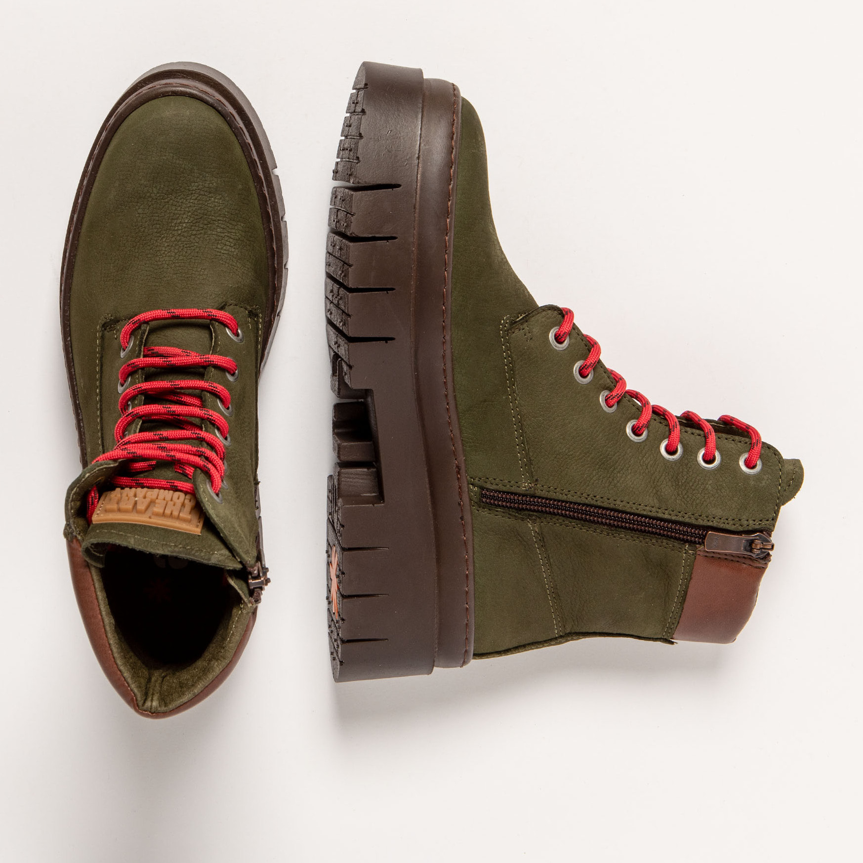 Botines 1967 NOBUCK KAKI/AMBERES color Kaki