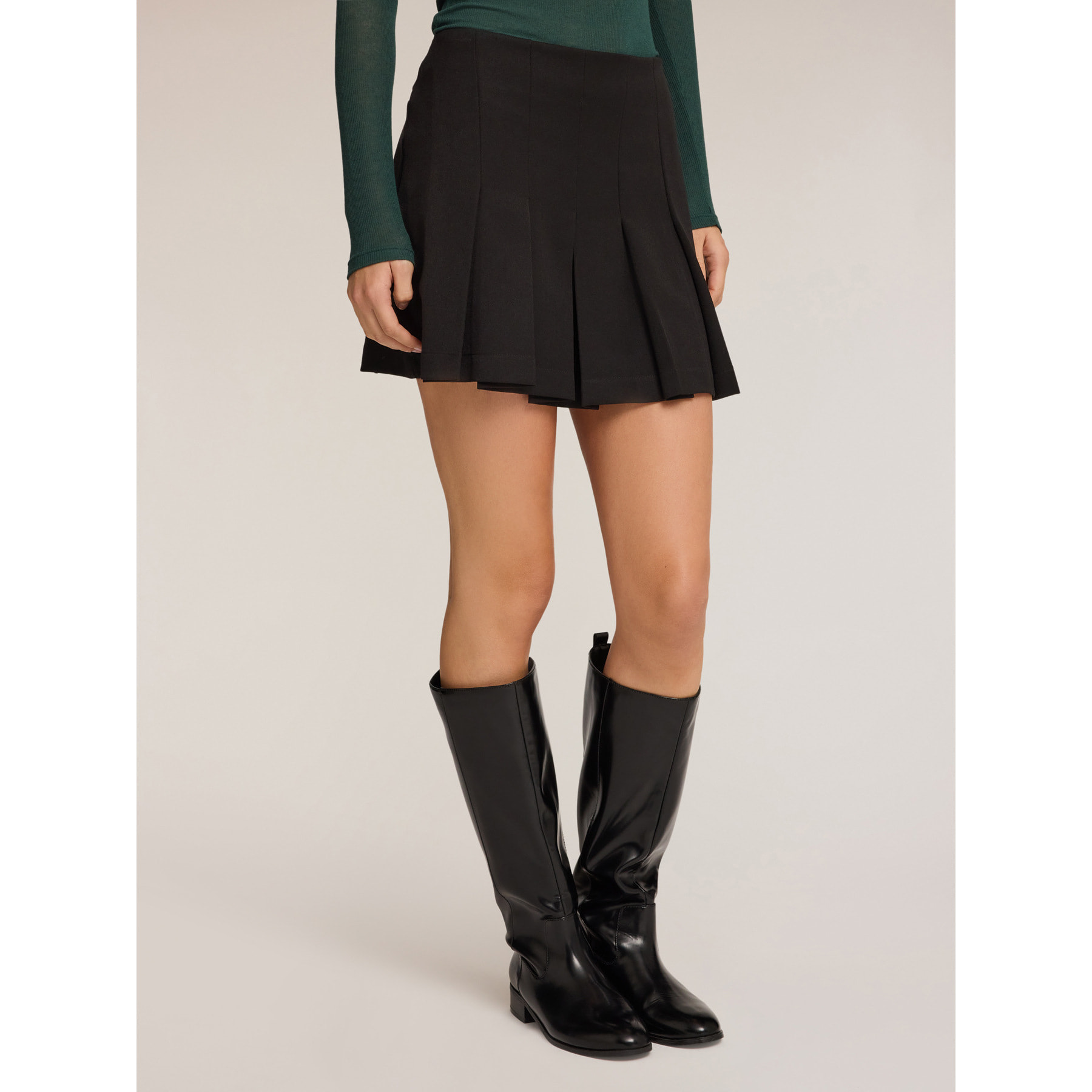 Motivi - Falda corta plisada - Negro