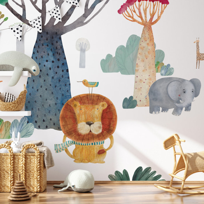 Papier peint panoramique Cléo - Offrez à vos enfants un espace créatif unique ! Cliquez ici !