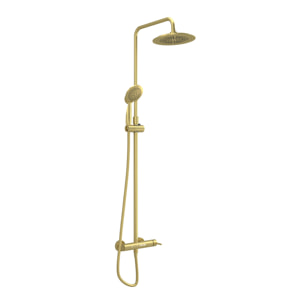 Colonne de douche Mécanique finition Or Doré Brossé - 133x26x52 cm - MOLLY GOLD