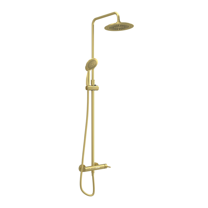 Colonne de douche Mécanique finition Or Doré Brossé - 133x26x52 cm - MOLLY GOLD