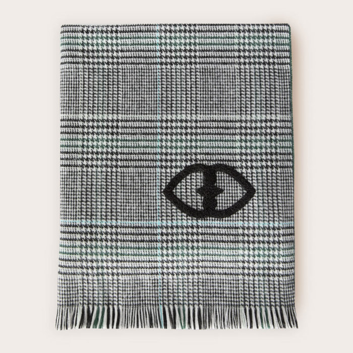 Motivi - Sciarpa jacquard fantasia pied de poule - Grigio