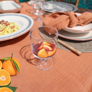 Lot de 4 verres à pied tower 22cl en verre transparent