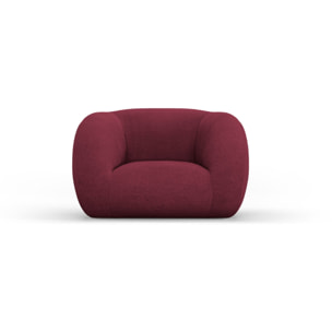 Fauteuil "Essen" en bouclé bordeaux