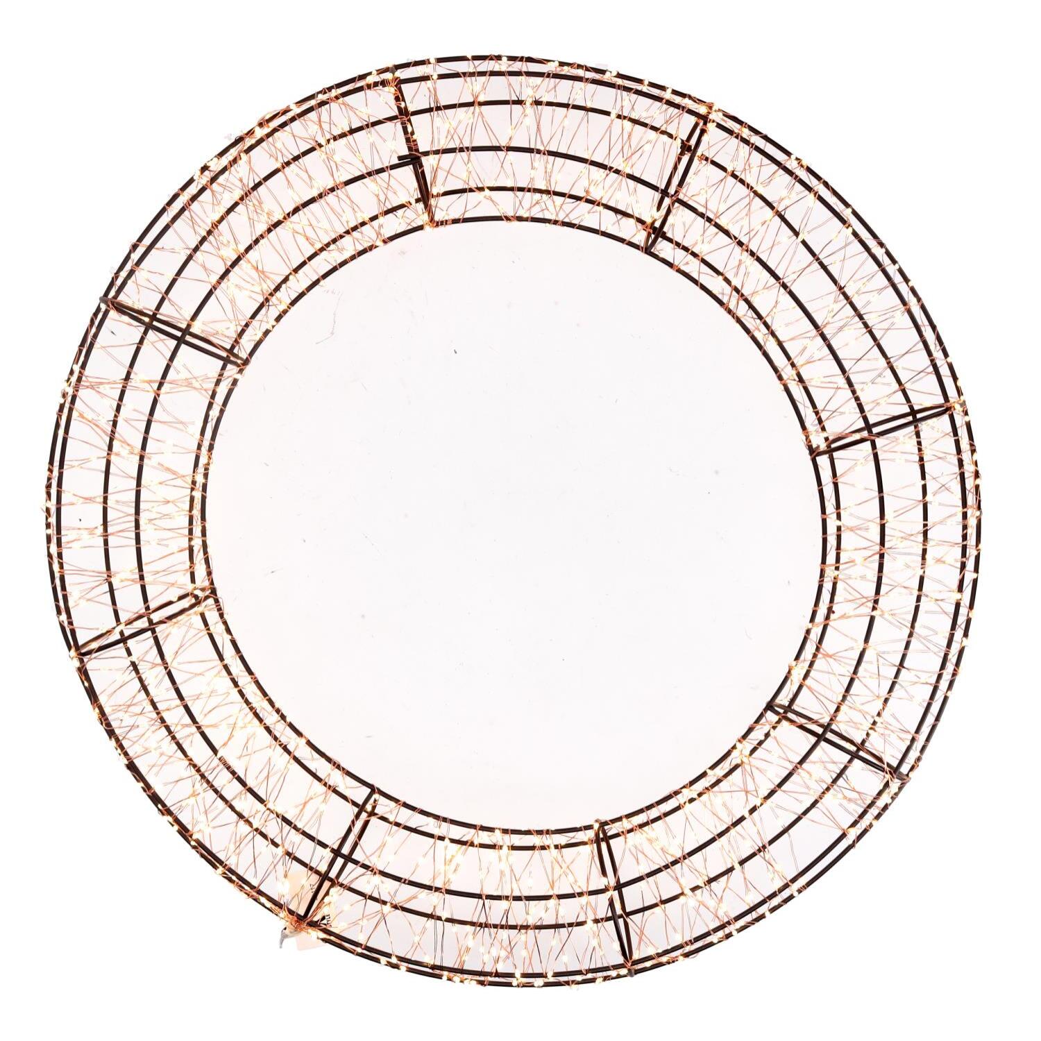 Ghirlanda in metallo con led cm ø38h6,5