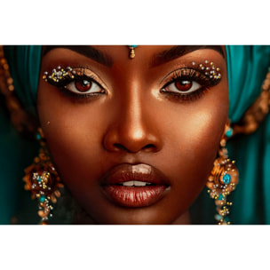 STAMPA DECORATA SU TELA LACCATA C/CORNICE MAYA CM 50X3,5X100