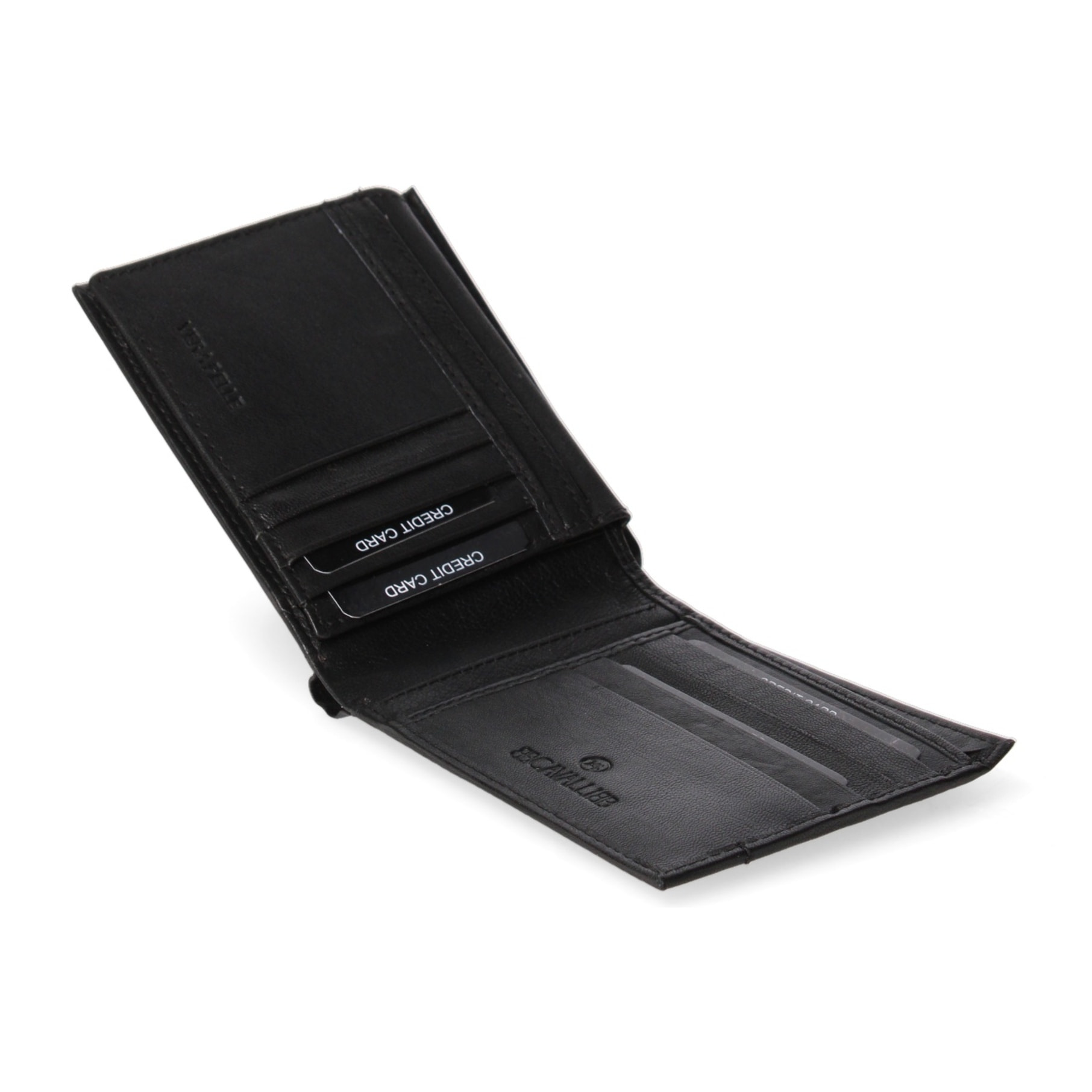Portafoglio da uomo in vera pelle - Modello False - Casual - 12.5 x 10.0 x 2.0 cm
