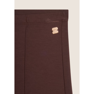 Pantalone donna in felpa viscosa con gamba dritta