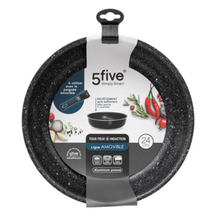 Sauteuse aluminium pressé amovible 24cm