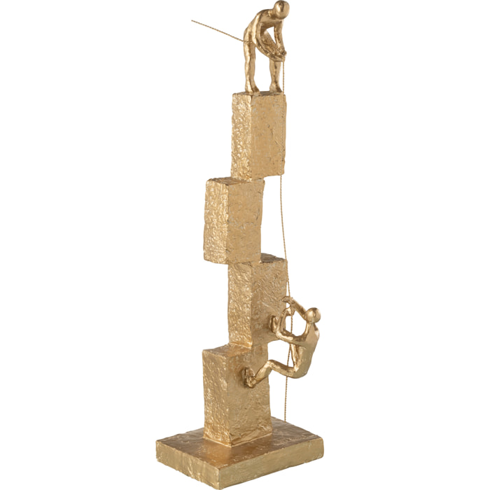 J-Line décoration Grimpant Moderne - polyrésine - or