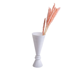 Vaso A Cono Con Piedistallo. Altezza 50 Cm - Pezzi 1 - 20X50X20cm - Colore: Bianco - Bianchi Dino - Decori Casa E Complementi