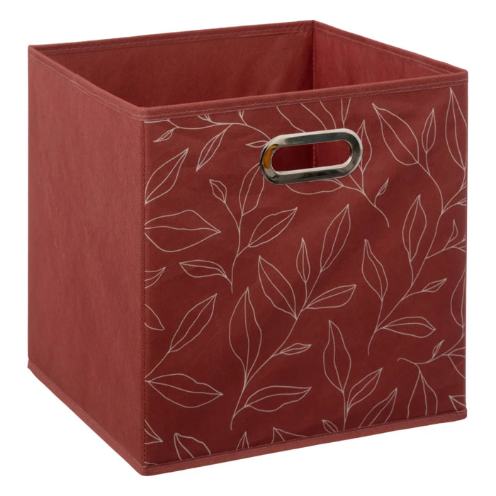 Panier tissu 31x31cm Rouge avec motifs "Mix 'n Modul"