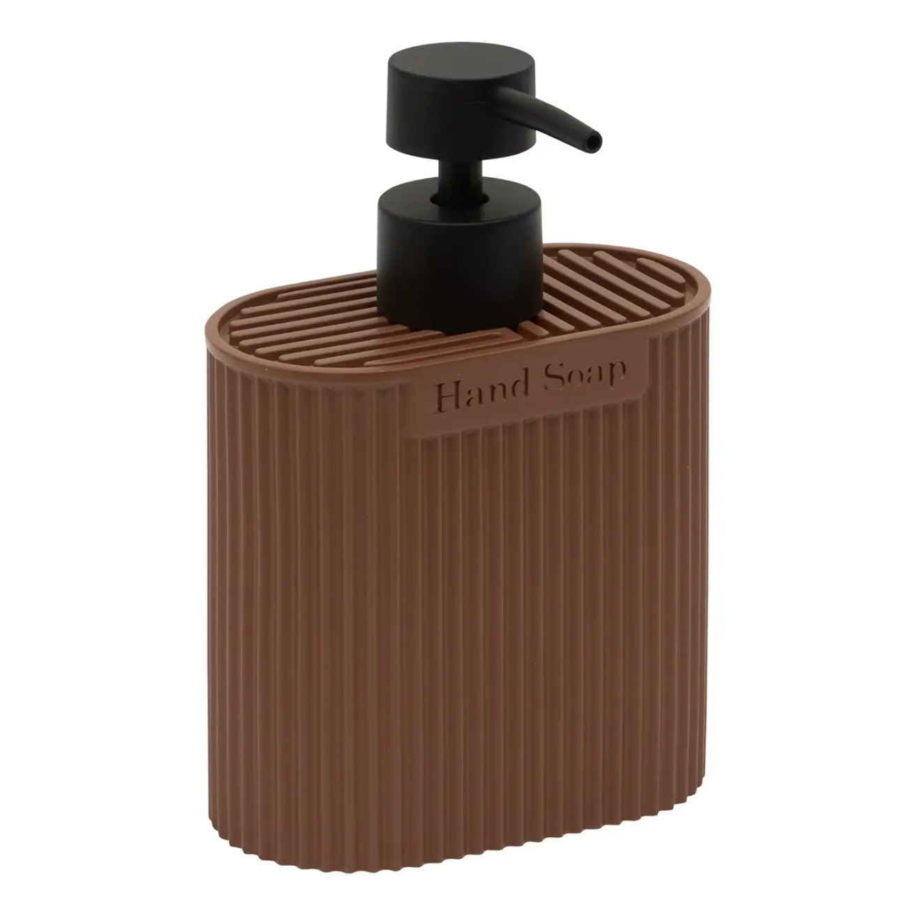 Distributeur de savon Terra ovale 375ml marron