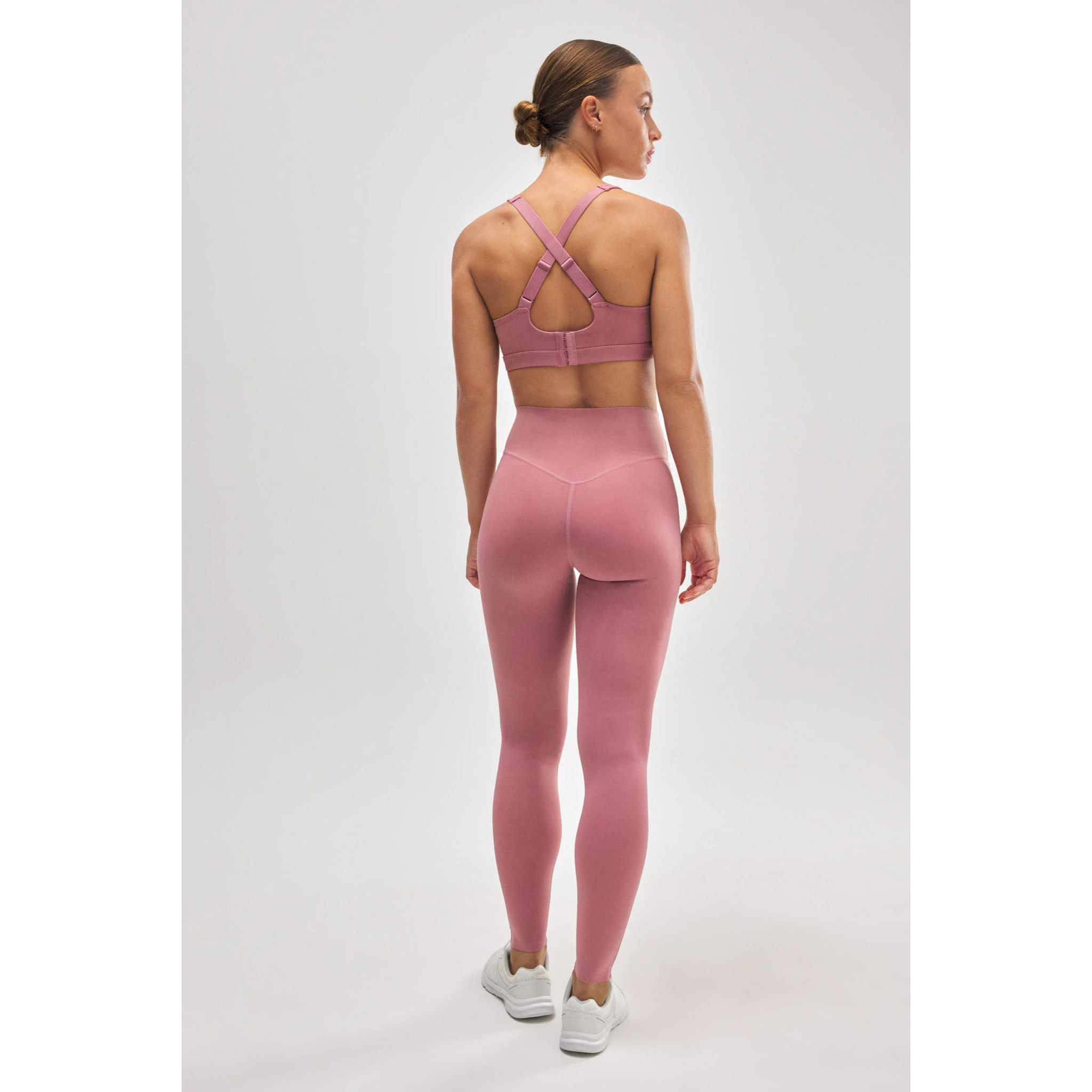 Leggings sportivi rosa effetto pancia piatta
