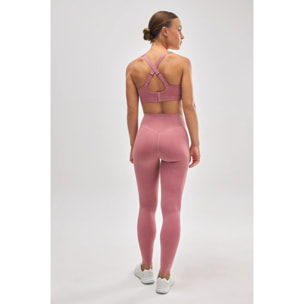 Leggings sportivi rosa effetto pancia piatta