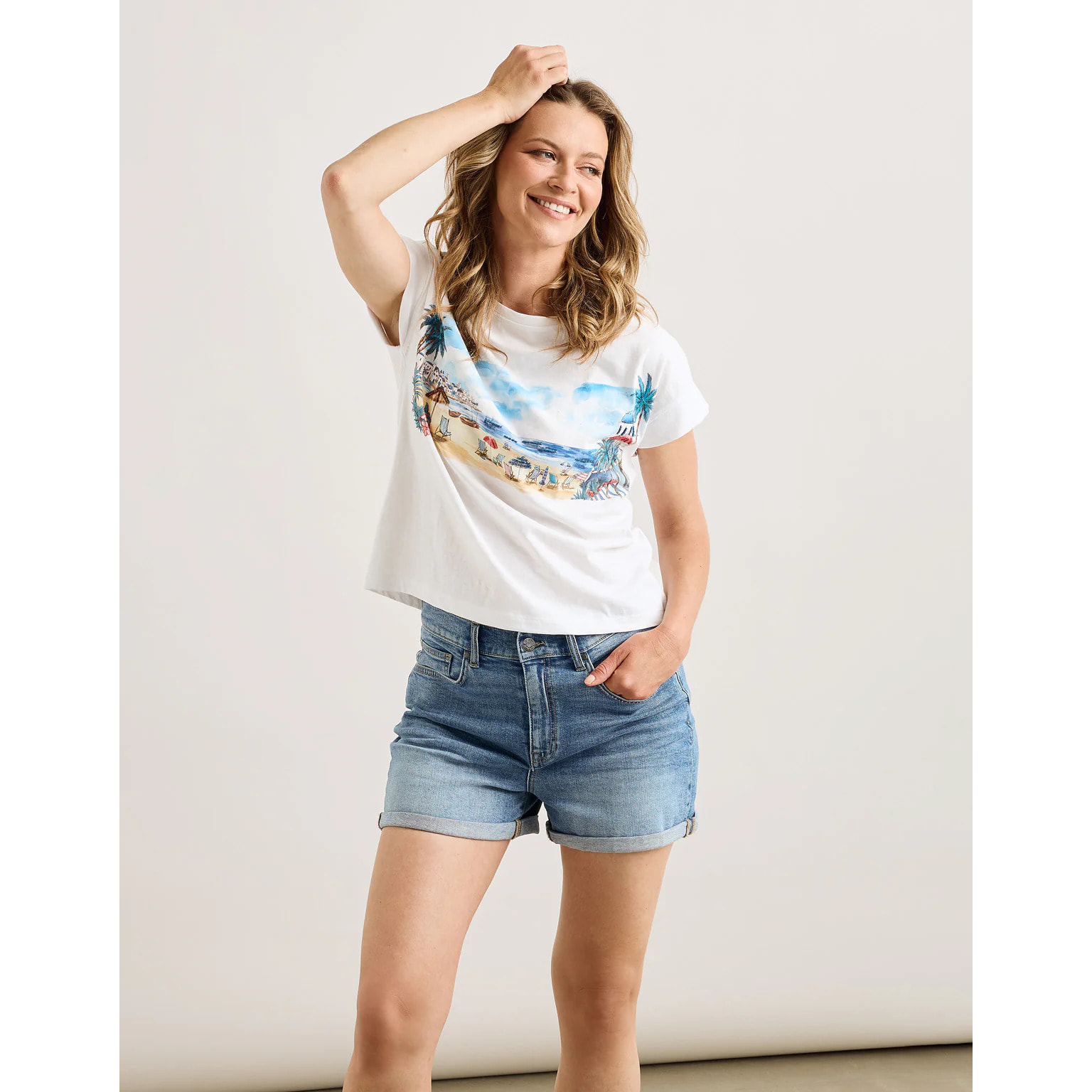 Camiseta Manga Corta Blanco - Nalieta