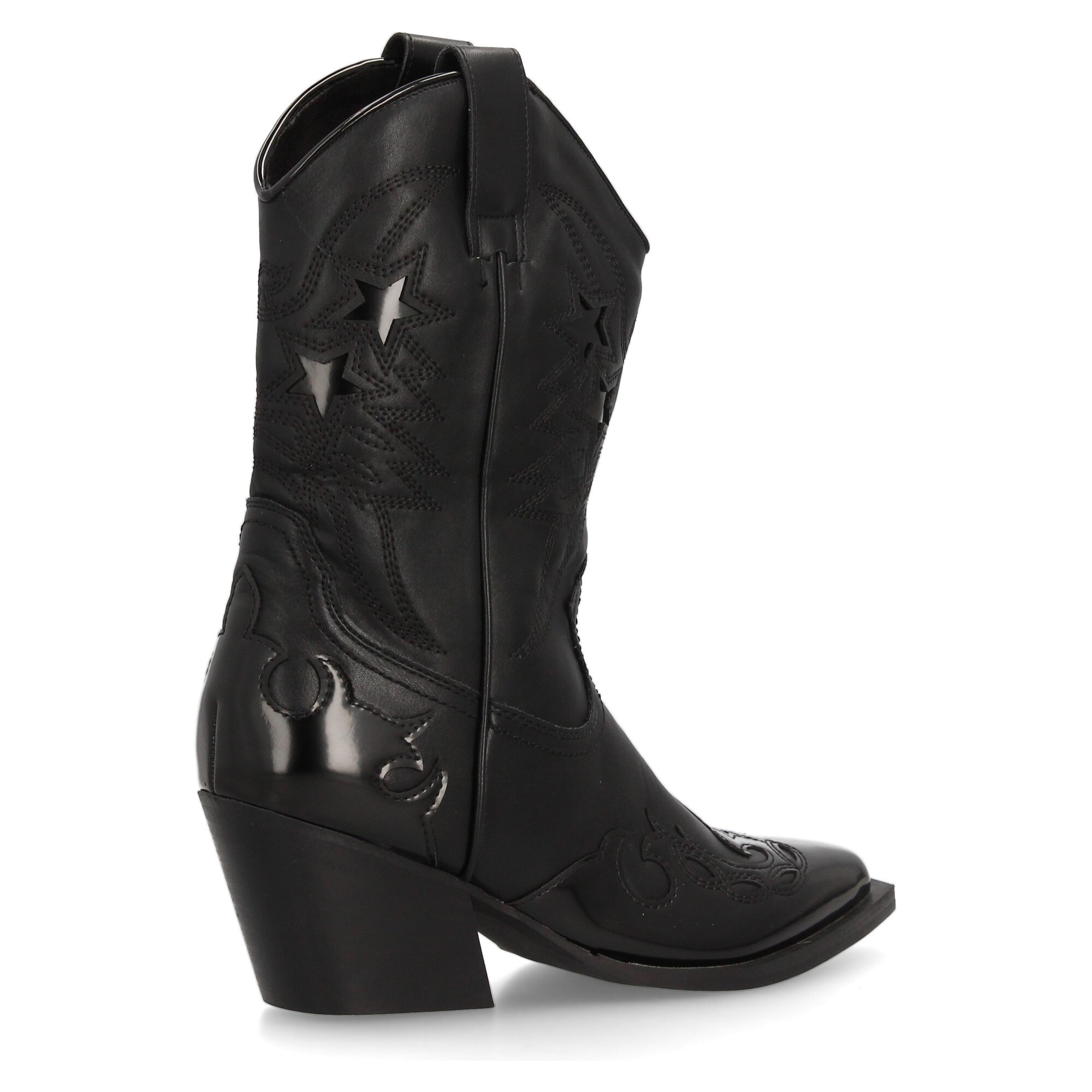 Botín cowboy mujer con bordados y estrellas