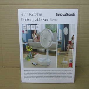 Ventilateur Rechargeable Pliable 3 en 1 Fandle InnovaGoods Ø7,7'' 7200 mAh