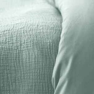 Parure housse de couette gaze de coton amande