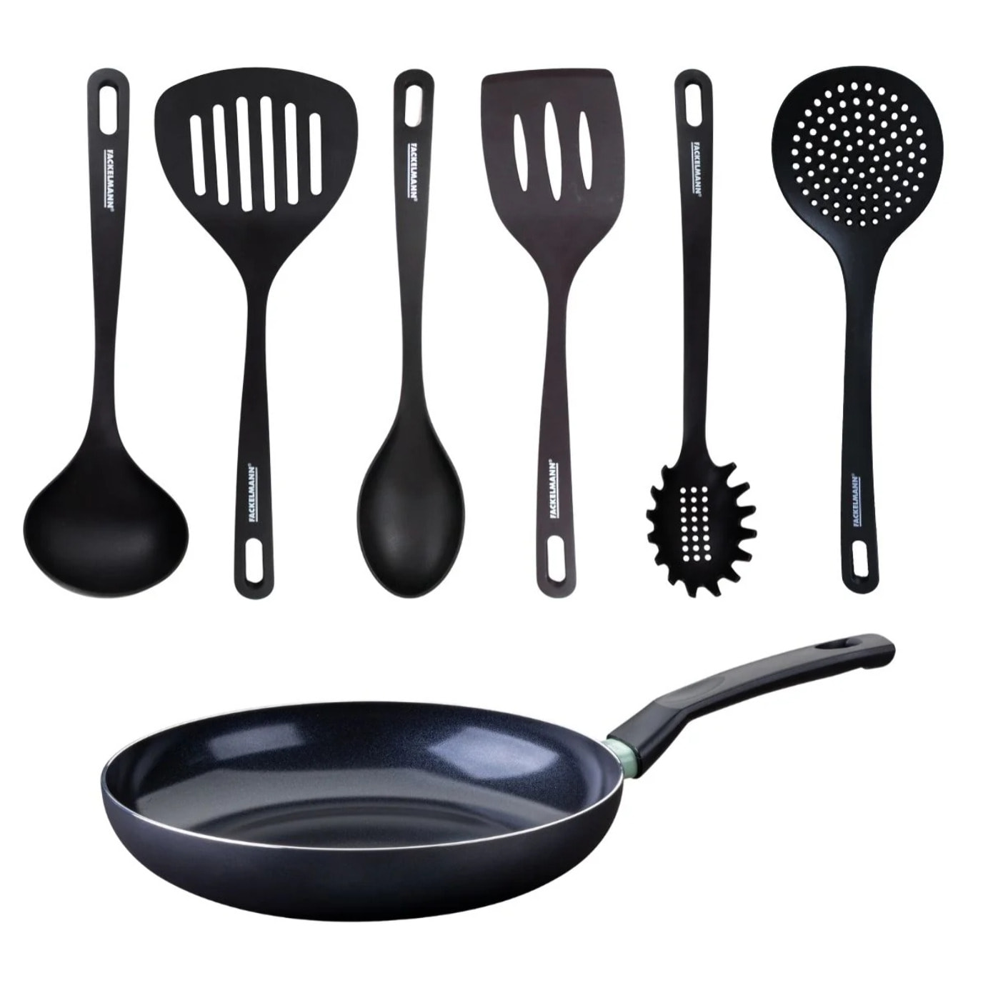 Set poêle antiadhésive céramique 28 cm et 6 ustensiles Fackelmann Brandao