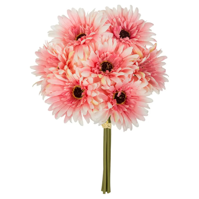 Bouquet 7 gerberas artificiels H26cm