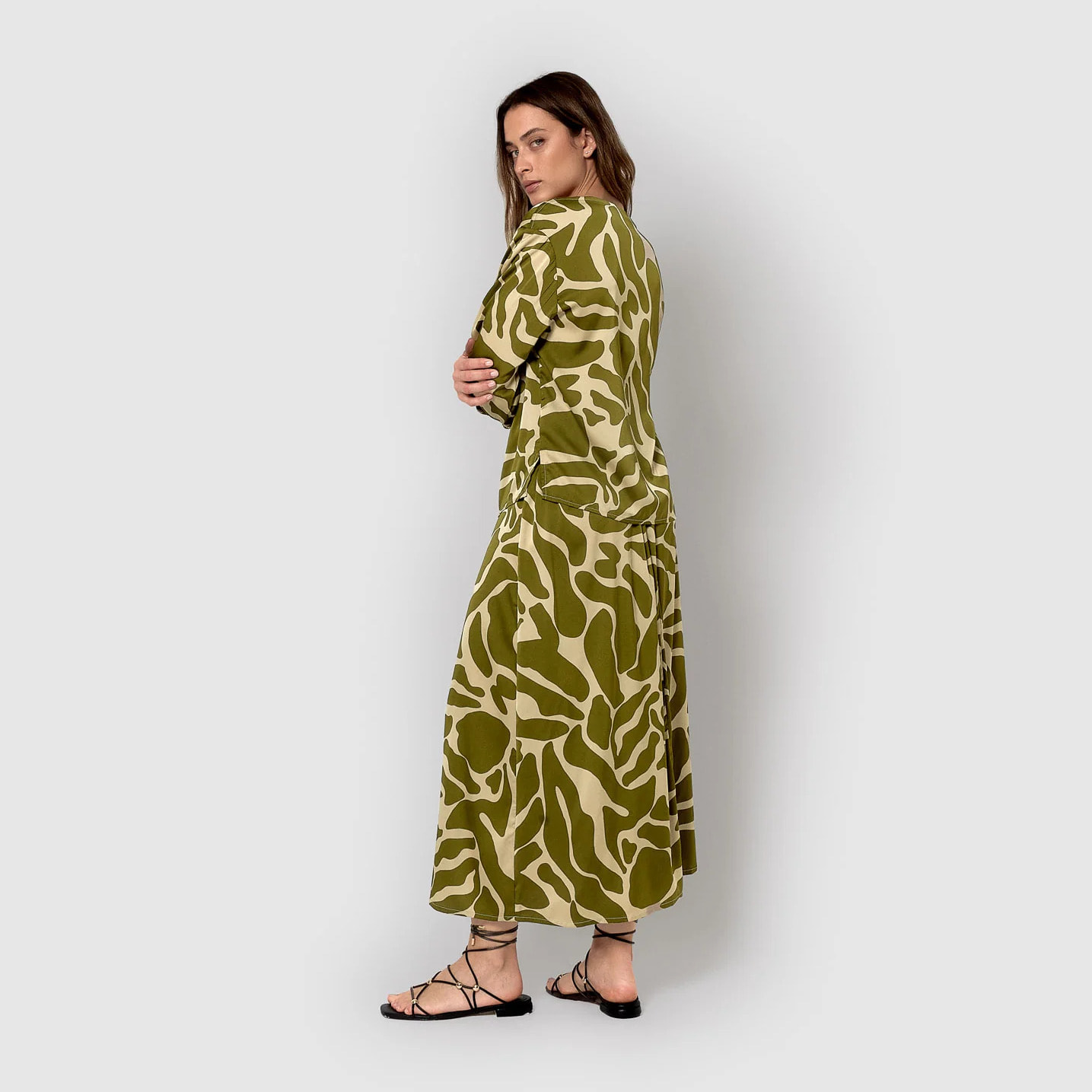 Blusa satén teudis verde