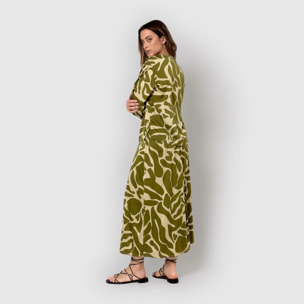 Blusa satén teudis verde