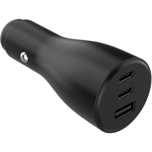 Chargeur allume cigare ADEQWAT 72W 2x USB-C + USB-A noir