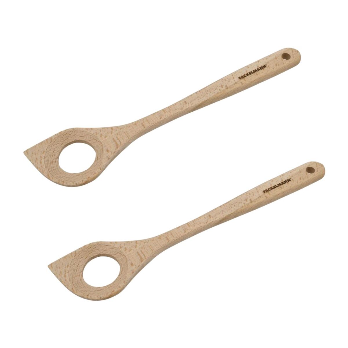 Ensemble de 2 Cuillères de cuisine à risotto en bois FSC Fackelmann