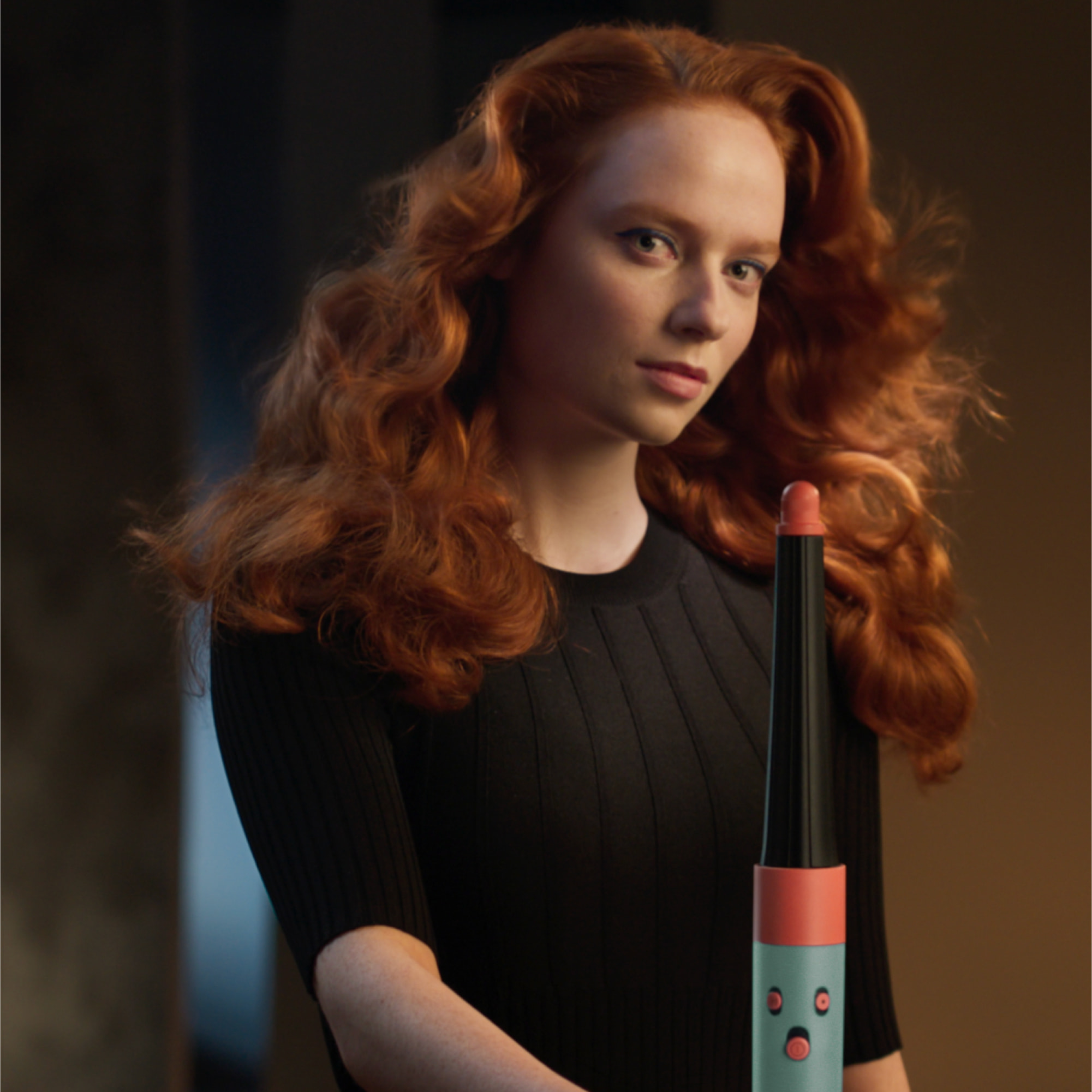 Multi-styler asciugacapelli Dyson Airwrap i.d.™ (capelli mossi e ricci) Acquamarina/Tangerine | Nuovo