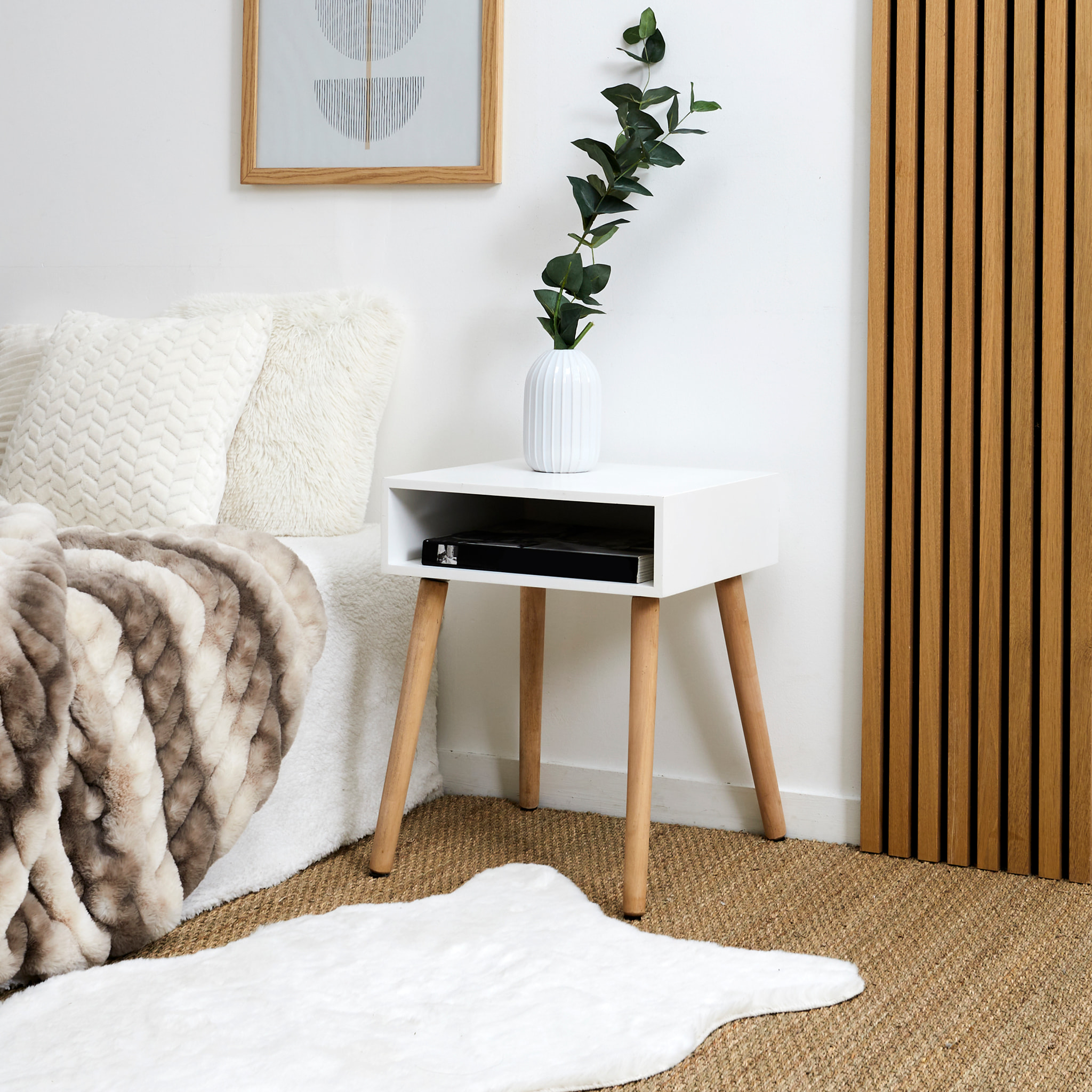 Table De Chevet Niche Blanc