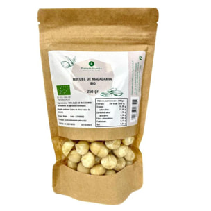 PLANETA HUERTO | Nueces de Macadamia Ecológicas – Deliciosas y Cremosas, Ideal para Snacks y Recetas, Envase de 250 g